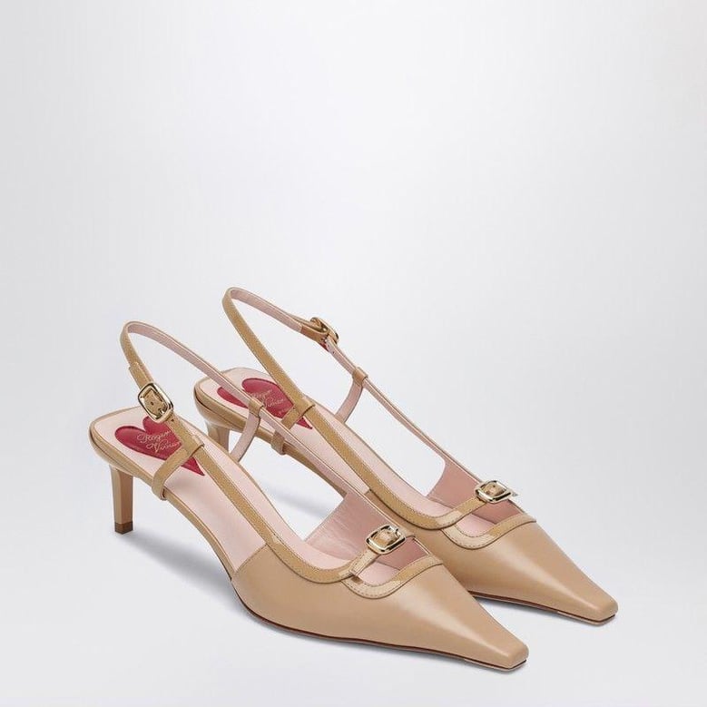 desert leather décolletés slingback viv canard by Selfnex