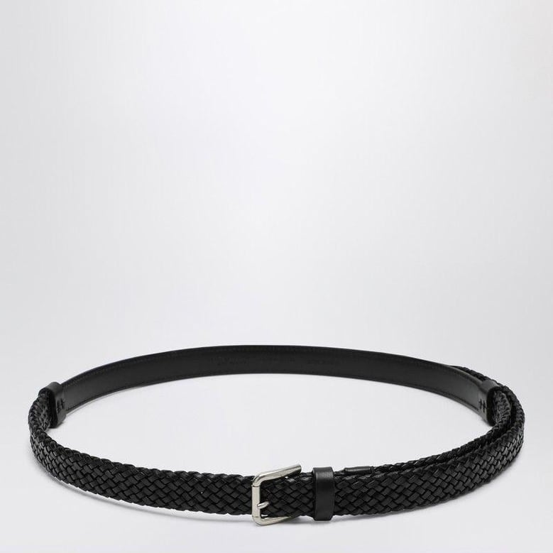 black leather belt by Selfnex