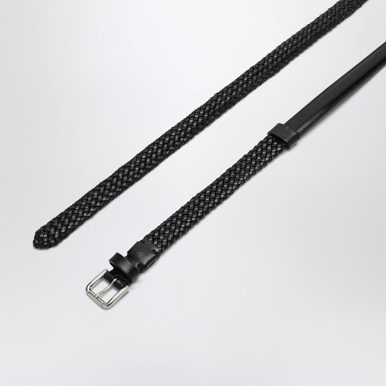 black leather belt by Selfnex