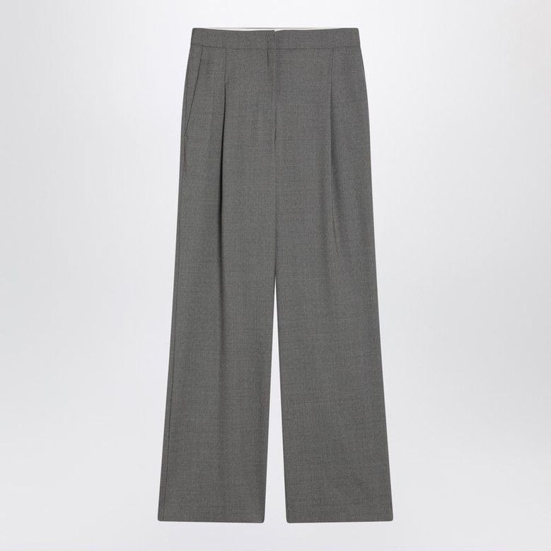 wide grey wool pants by Selfnex