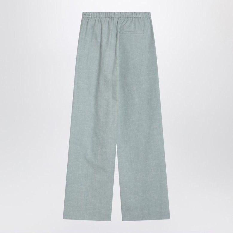 gray fog pants in cotton blend by Selfnex