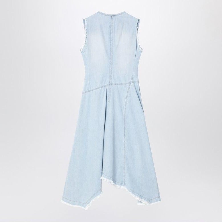 light blue denim asymmetric dress by Selfnex