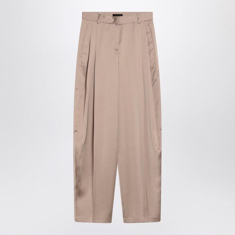 wide greige pants by Selfnex
