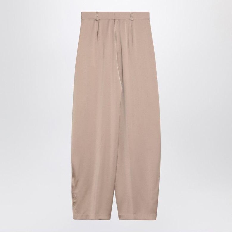 wide greige pants by Selfnex