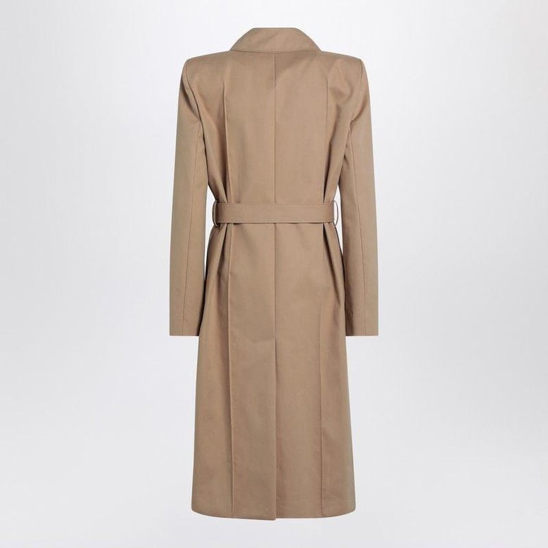 beige trench coat with belt by Selfnex