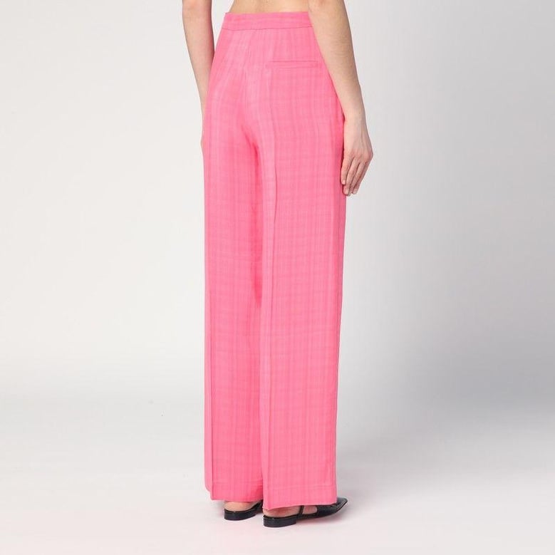 pink viscose marlee trousers by Selfnex