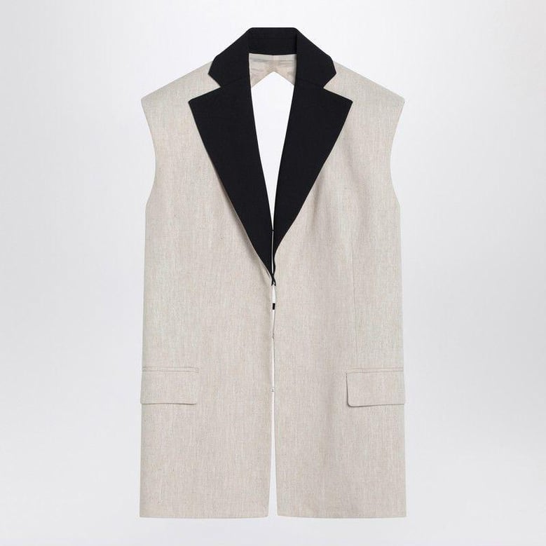 linen waistcoat with open back by Selfnex