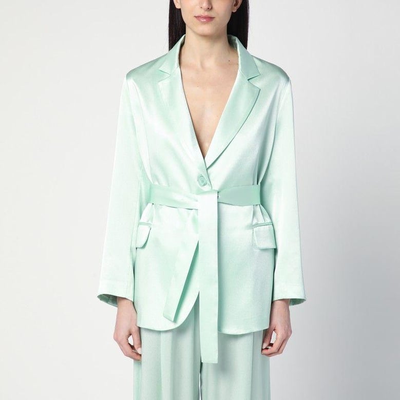 christiana jacket in aqua green by Selfnex
