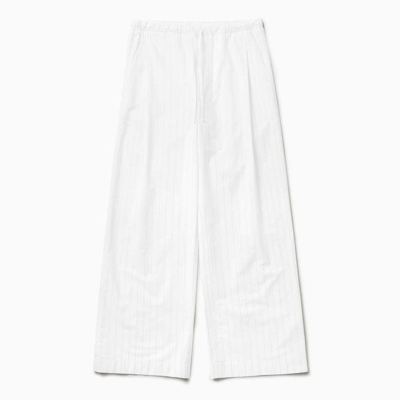 white striped boxy pants by Selfnex