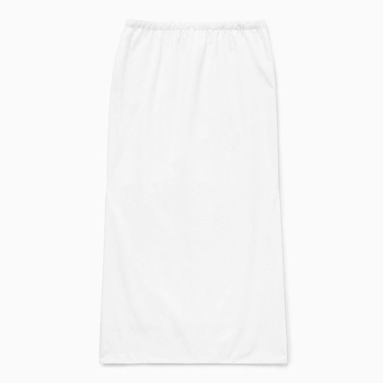 long asymmetric skirt white by Selfnex