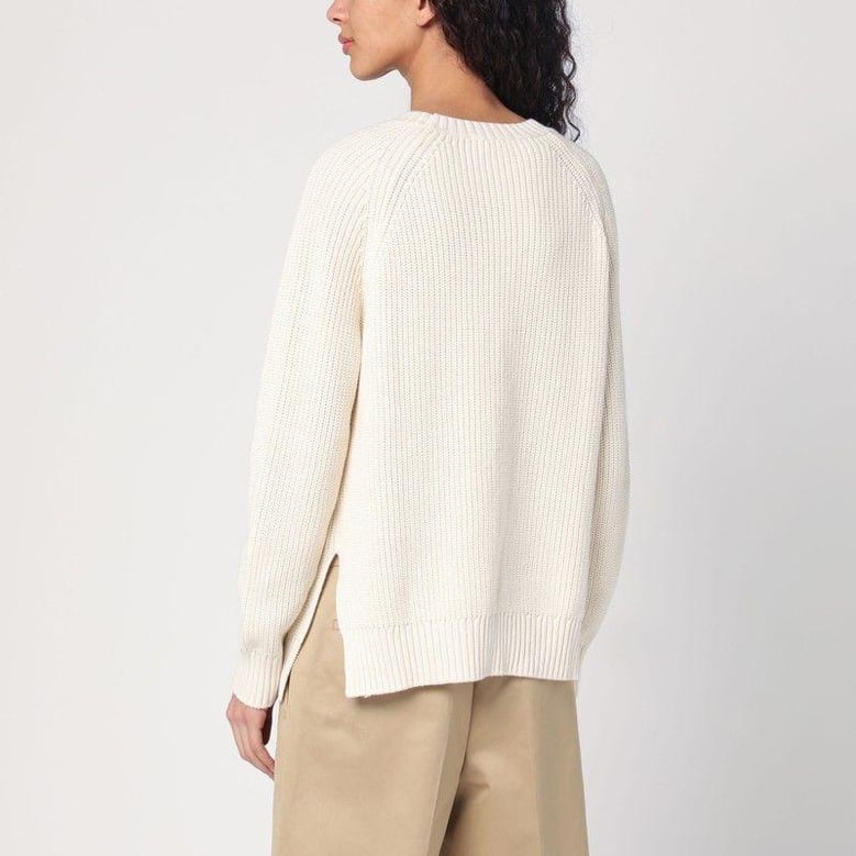 sweater cream in cotton and cashmere by Selfnex