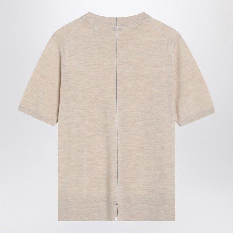 beige wool sweater by Selfnex