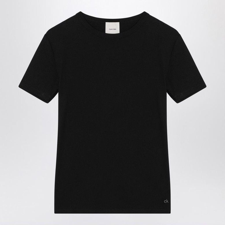 black ribbed t-shirt by Selfnex