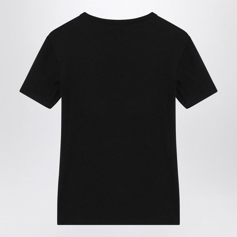 black ribbed t-shirt by Selfnex