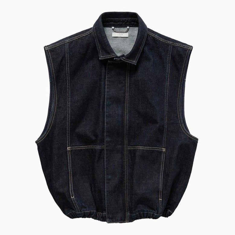 denim vest dark blue by Selfnex