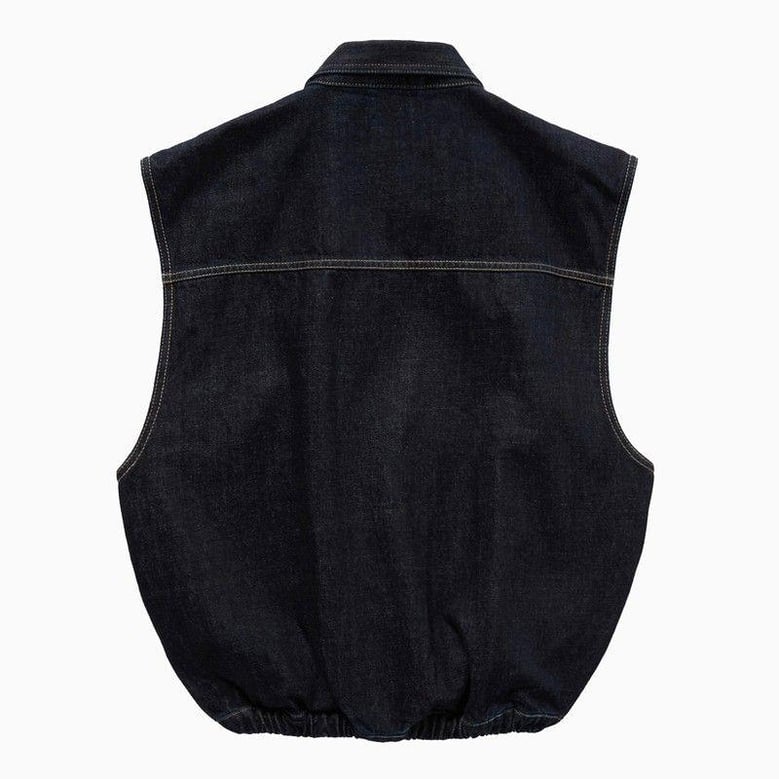 denim vest dark blue by Selfnex