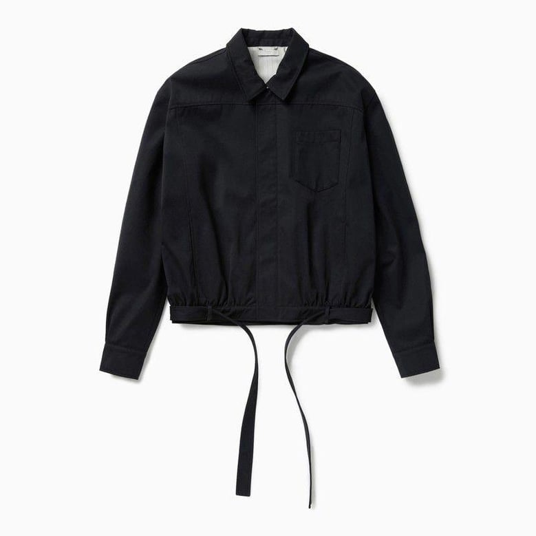 dark blue short trench jacket by Selfnex