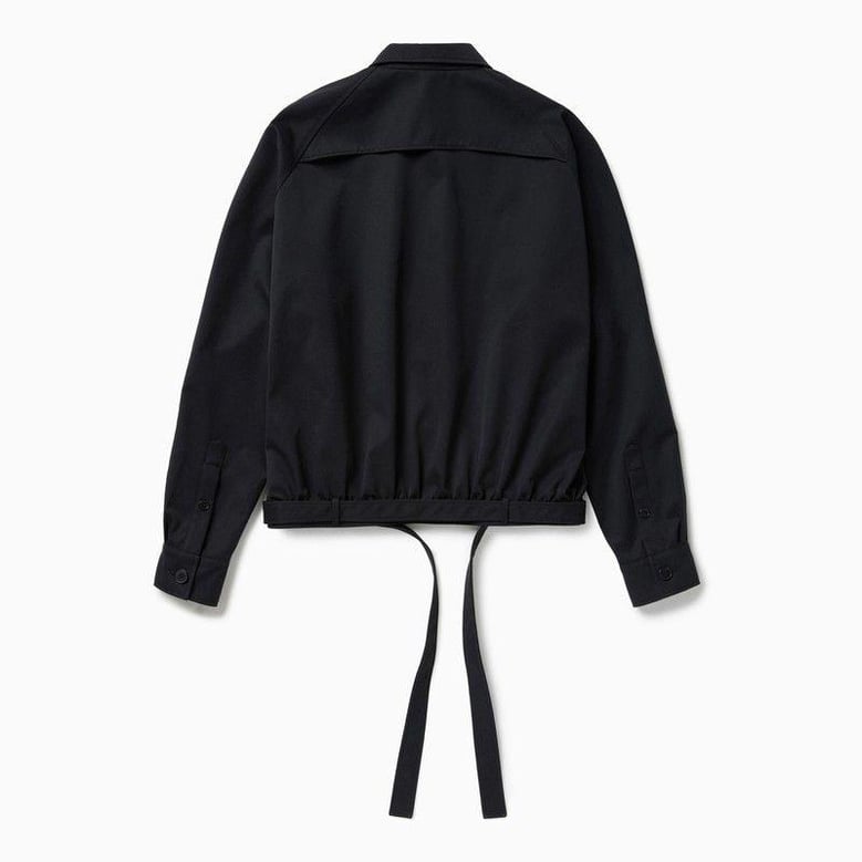 dark blue short trench jacket by Selfnex