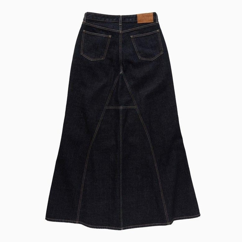 long denim skirt dark blue by Selfnex