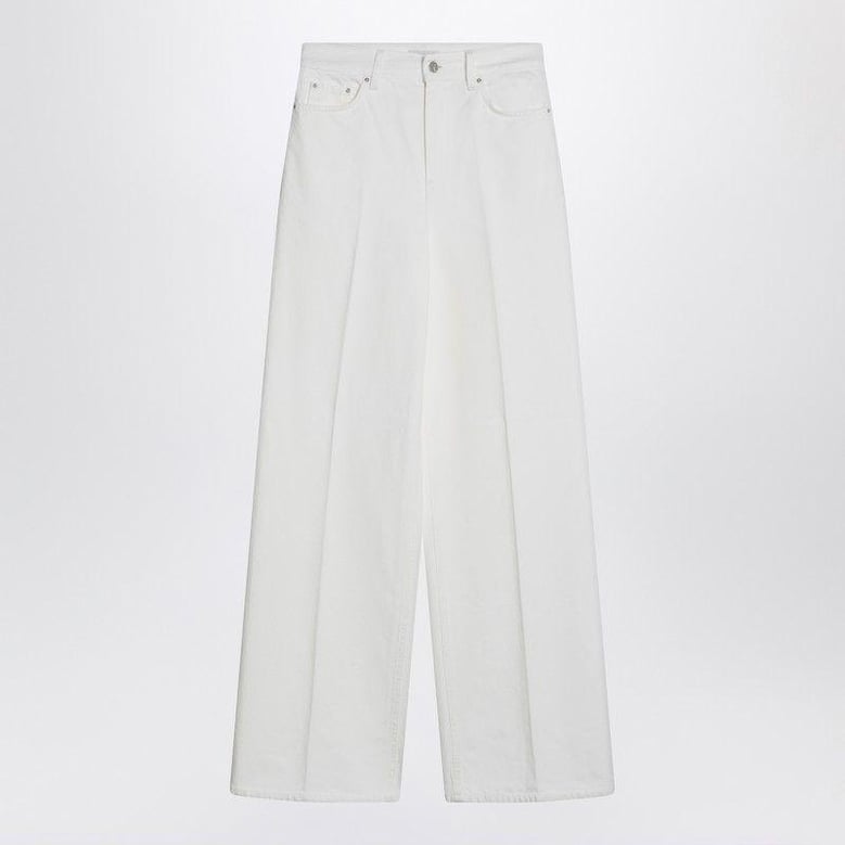 white pants in organic cotton by Selfnex