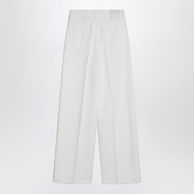 white pants in organic cotton by Selfnex