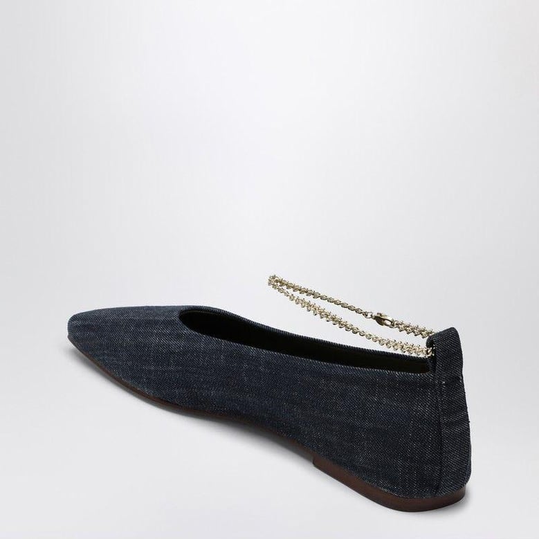 navy blue denim augusta ballerina by Selfnex
