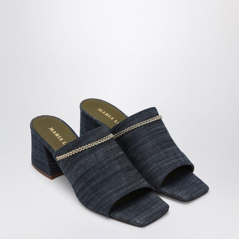messalina blue denim sandals by Selfnex