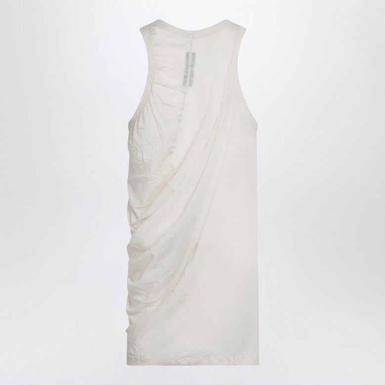 ivory tank top with draping by Selfnex