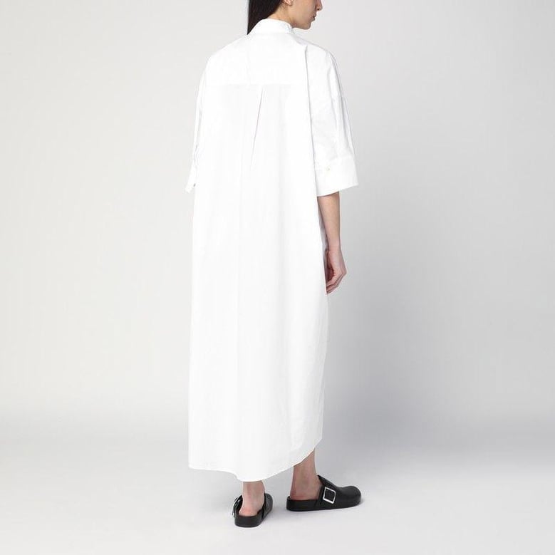 white chemise dress in cotton by Selfnex