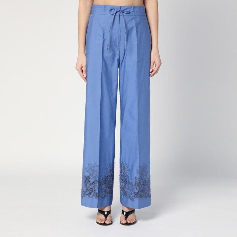 embroidered cotton pants by Selfnex