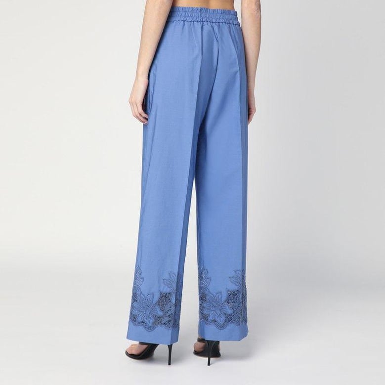 embroidered cotton pants by Selfnex