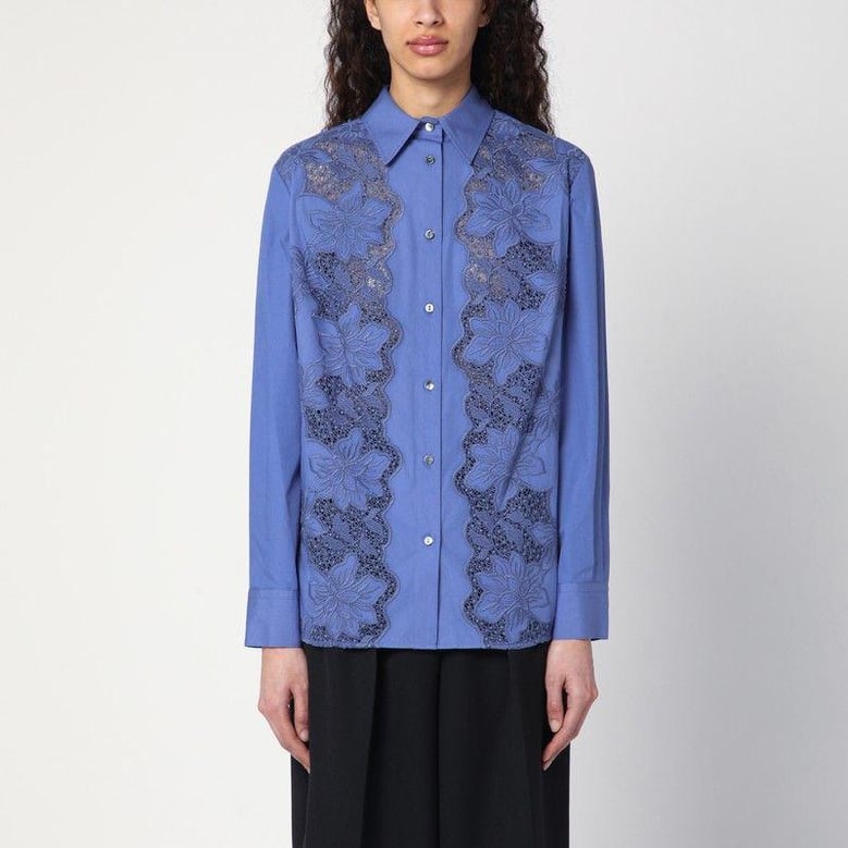 embroidered cotton shirt by Selfnex