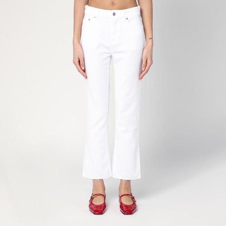 white clar bootcut jeans by Selfnex