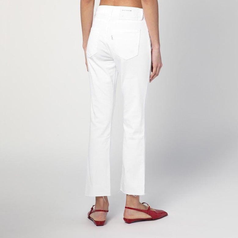 white clar bootcut jeans by Selfnex