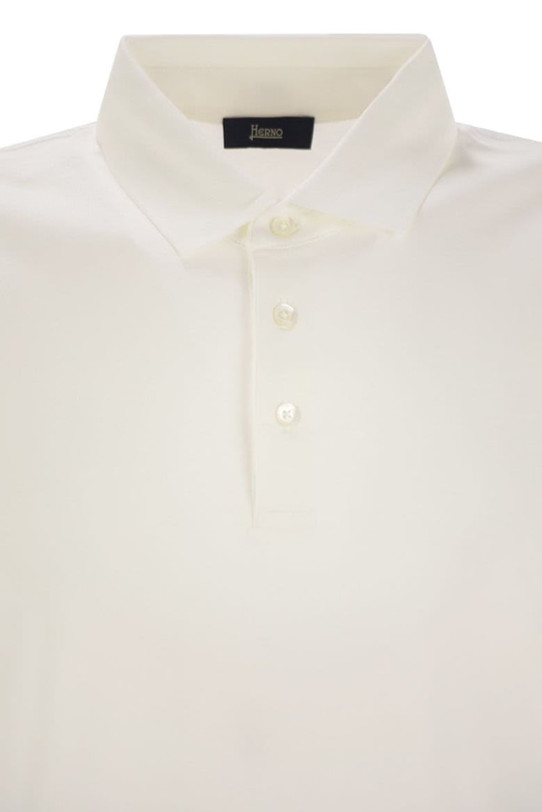 cotton jersey polo shirt by Selfnex