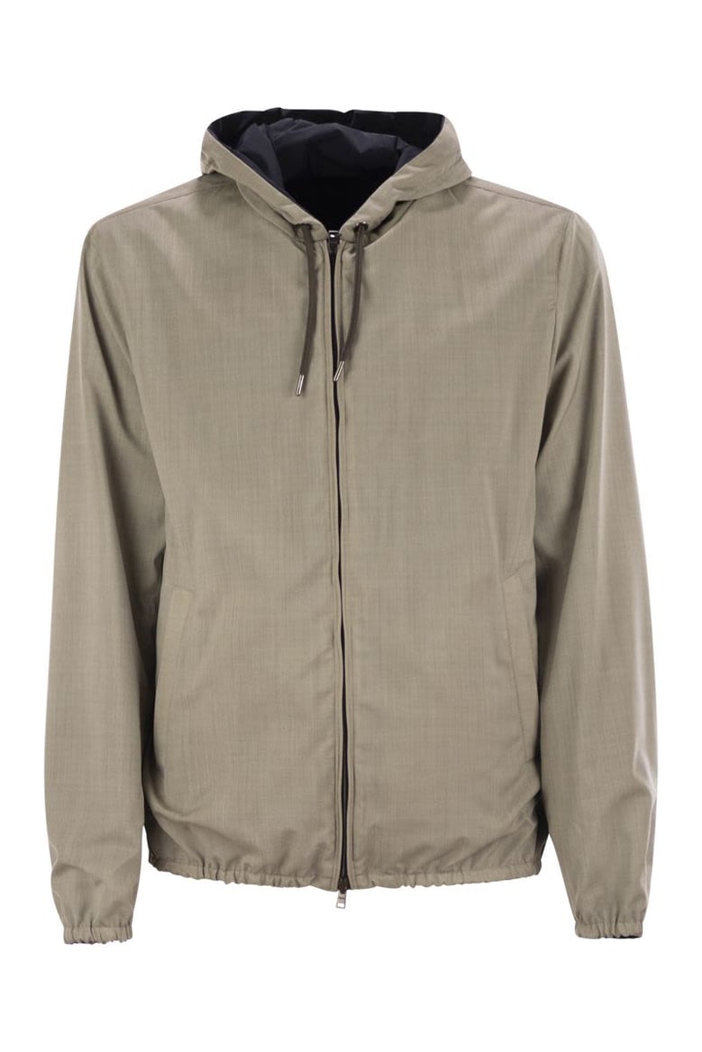 reversible hooded jacket by Selfnex