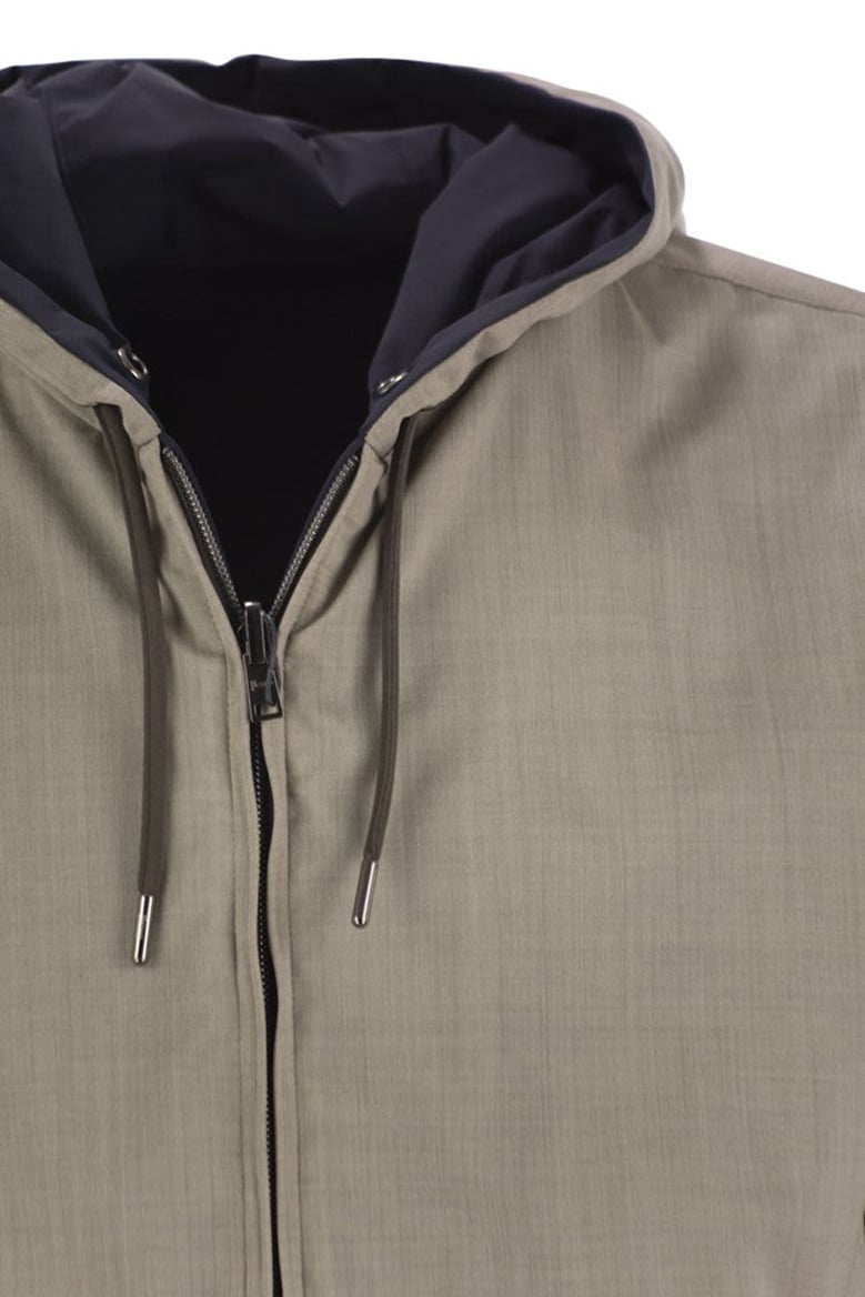 reversible hooded jacket by Selfnex