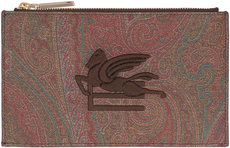 logo print flat pouch by Selfnex