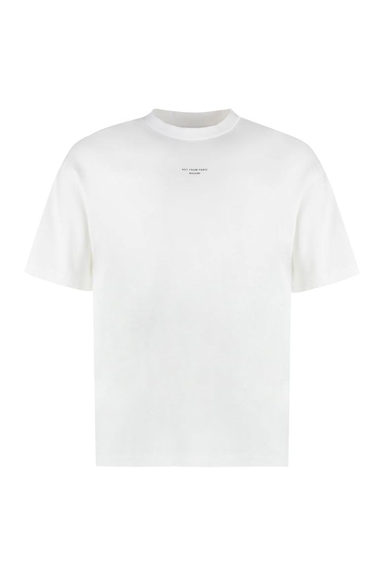 slogan classique cotton crew-neck t-shirt by Selfnex