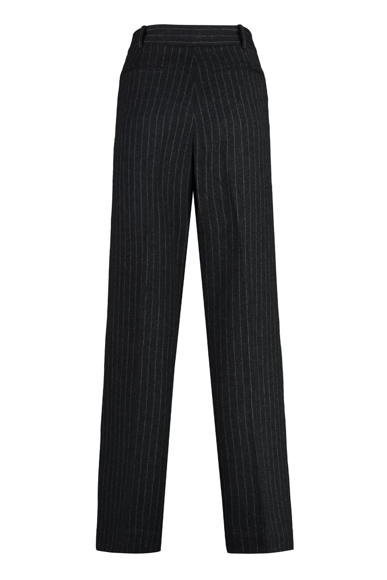 pinstriped wool trousers by Selfnex