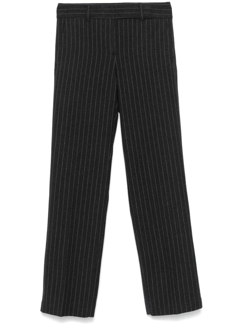 pinstriped wool trousers by Selfnex