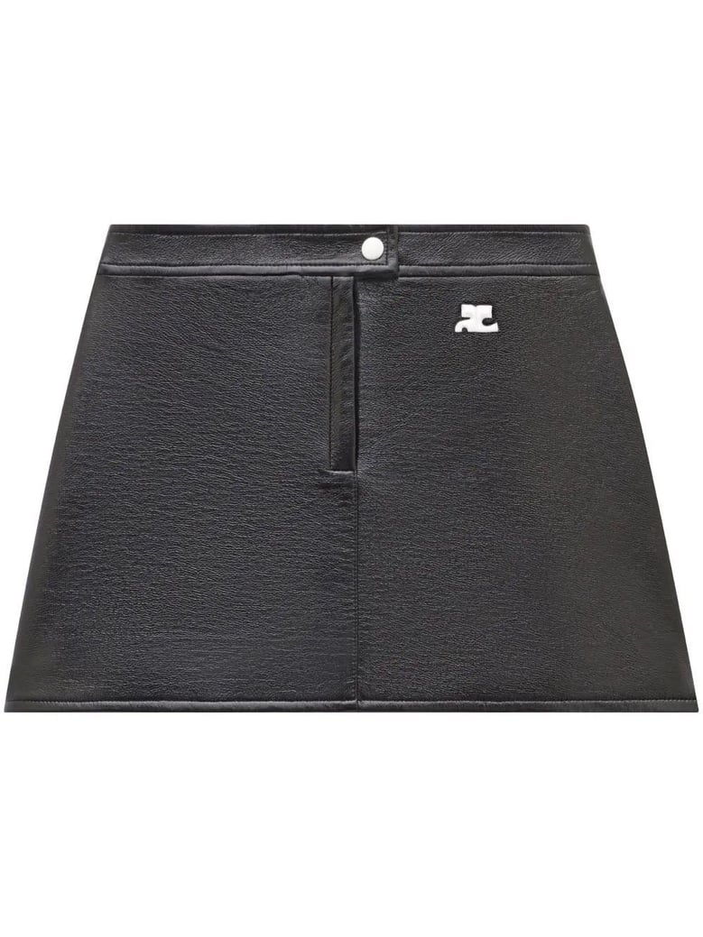 percju001vy0014 vinyl mini skirt by Selfnex