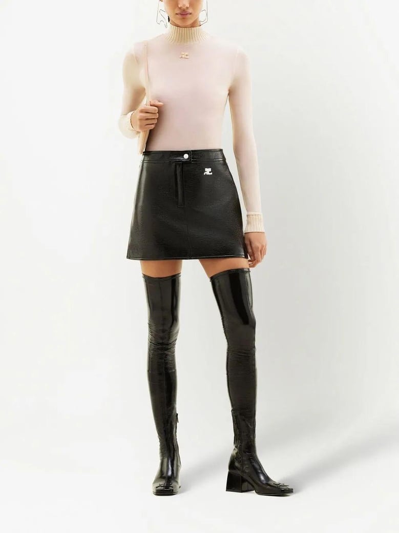 percju001vy0014 vinyl mini skirt by Selfnex