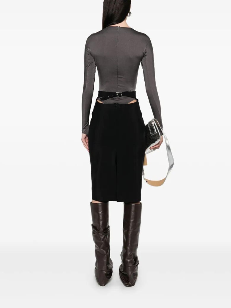 pencil midi skirt by Selfnex