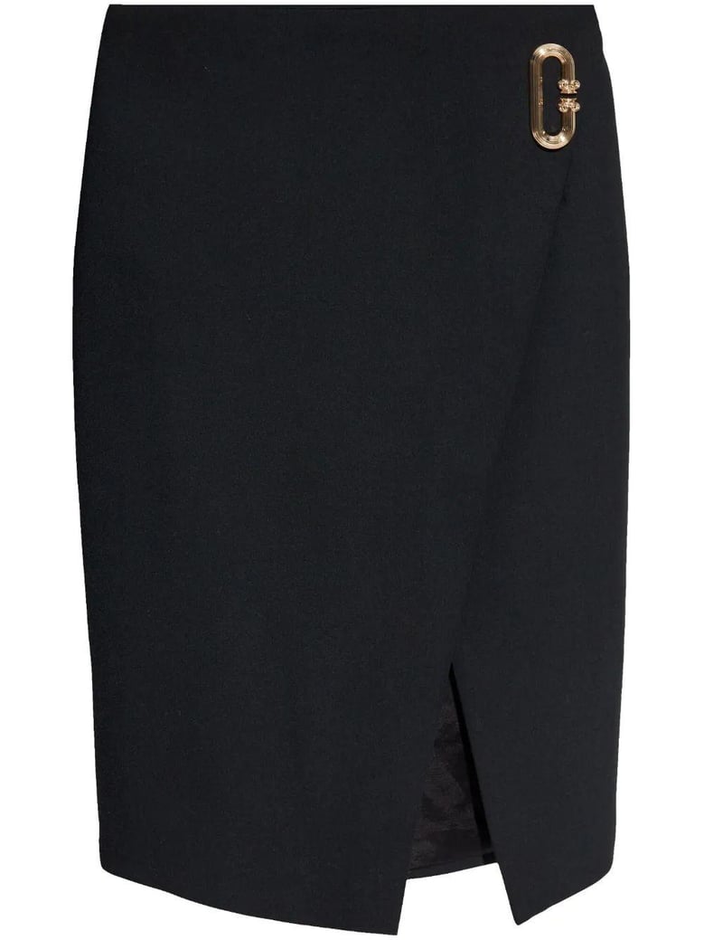 tailored midi wrap skirt by Selfnex