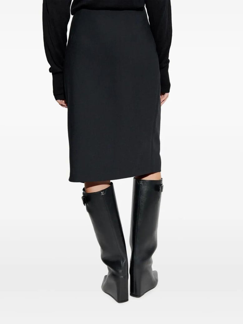 tailored midi wrap skirt by Selfnex