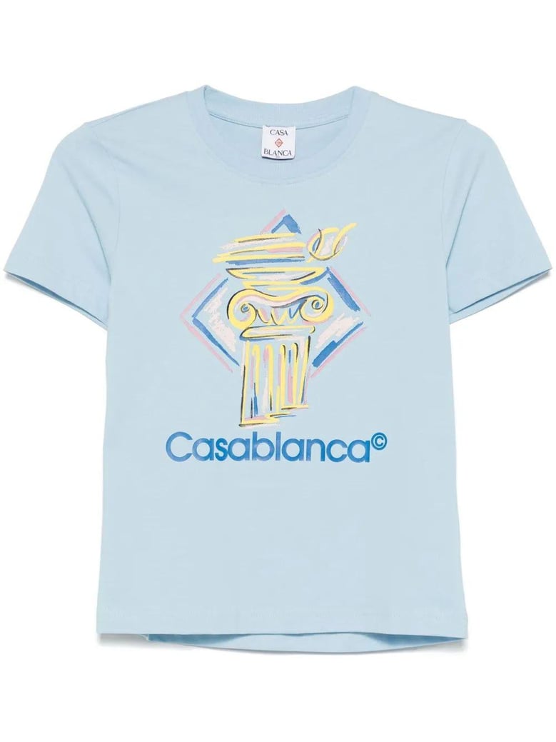 diamond column printed fitted t-shi by Selfnex