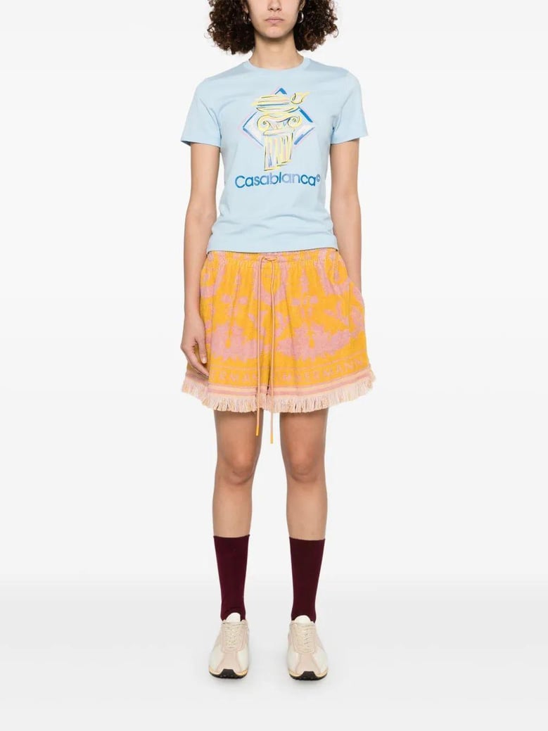 diamond column printed fitted t-shi by Selfnex