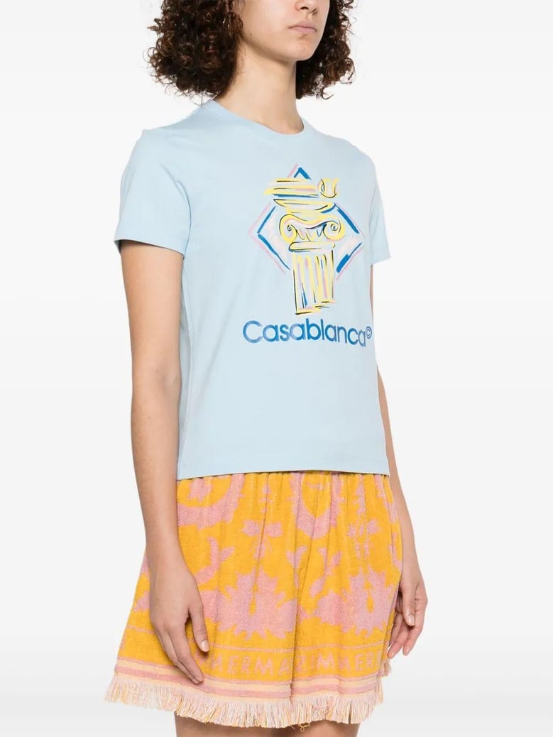 diamond column printed fitted t-shi by Selfnex
