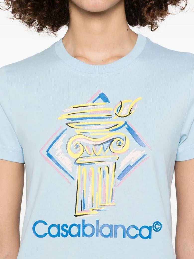 diamond column printed fitted t-shi by Selfnex